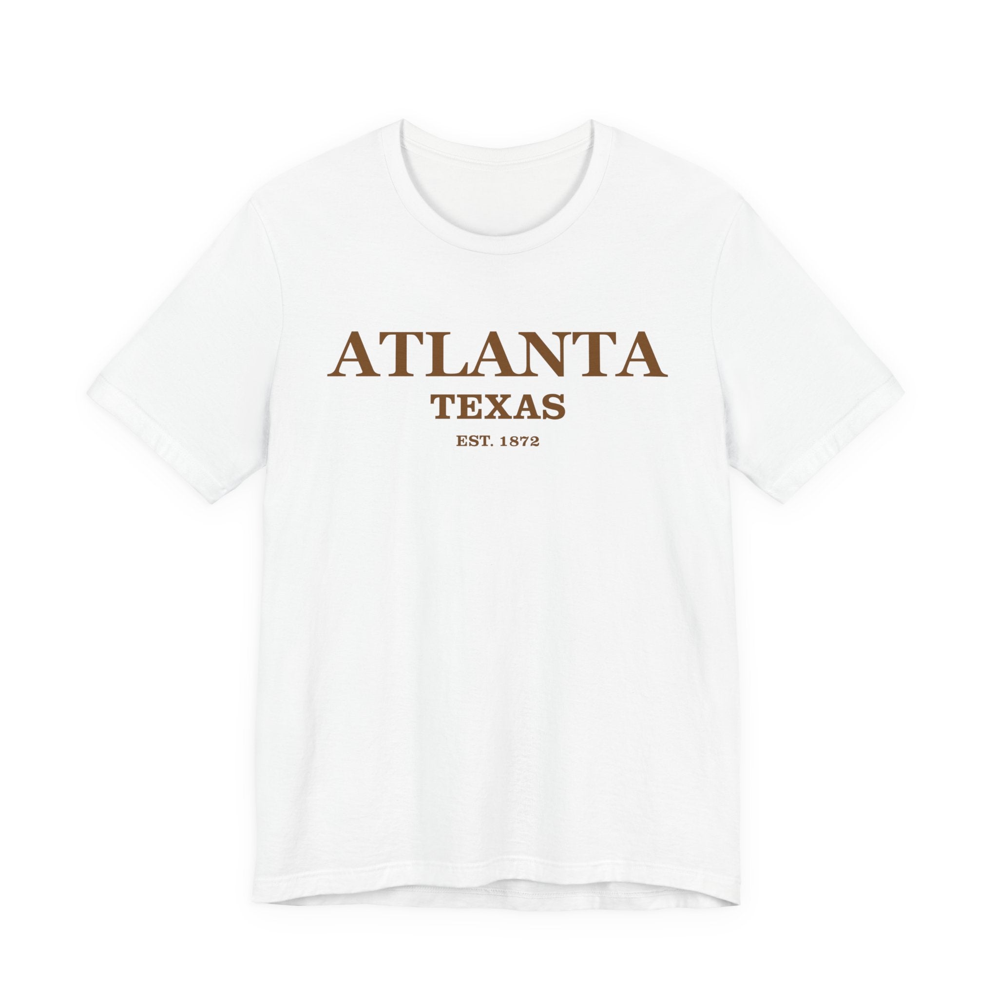 Atlanta Texas Est 1872 obscure city name unisex t-shirt, minimalist americana souvenir tee