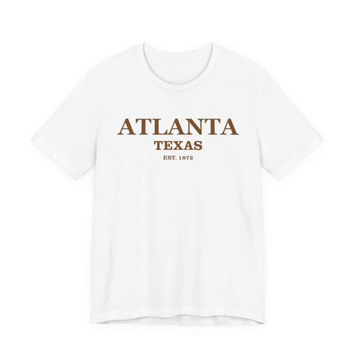 Atlanta Texas Est 1872 obscure city name unisex t-shirt, minimalist americana souvenir tee