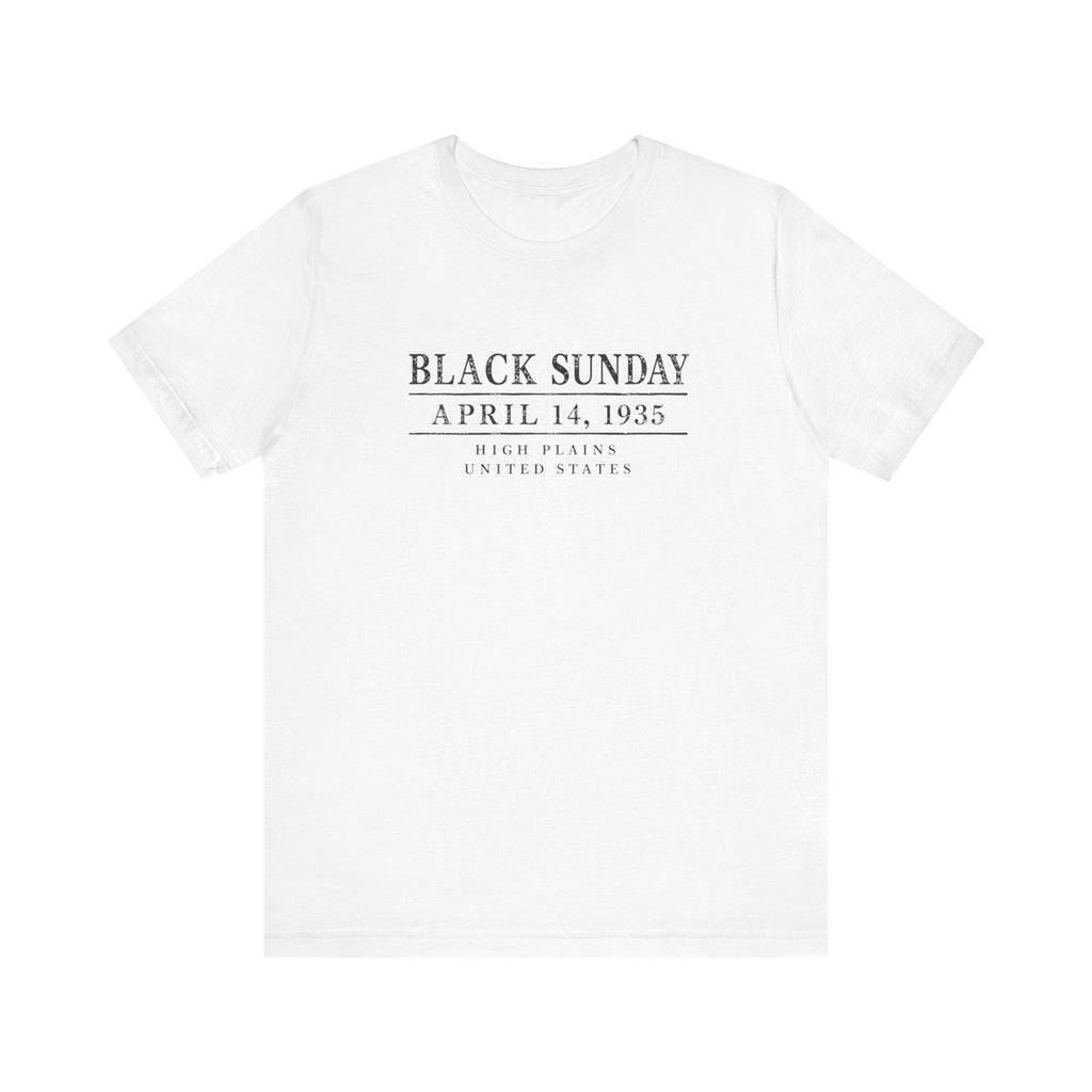 Black Sunday April 14 1935 Dust Bowl historical event unisex t-shirt, minimalist typography tee