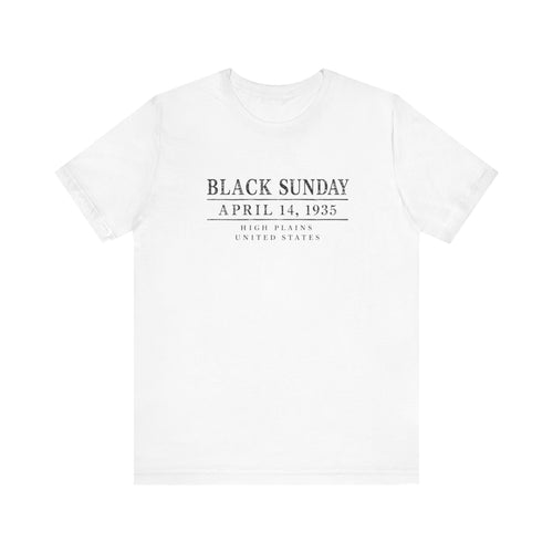 Black Sunday April 14 1935 Dust Bowl historical event unisex t-shirt, minimalist typography tee