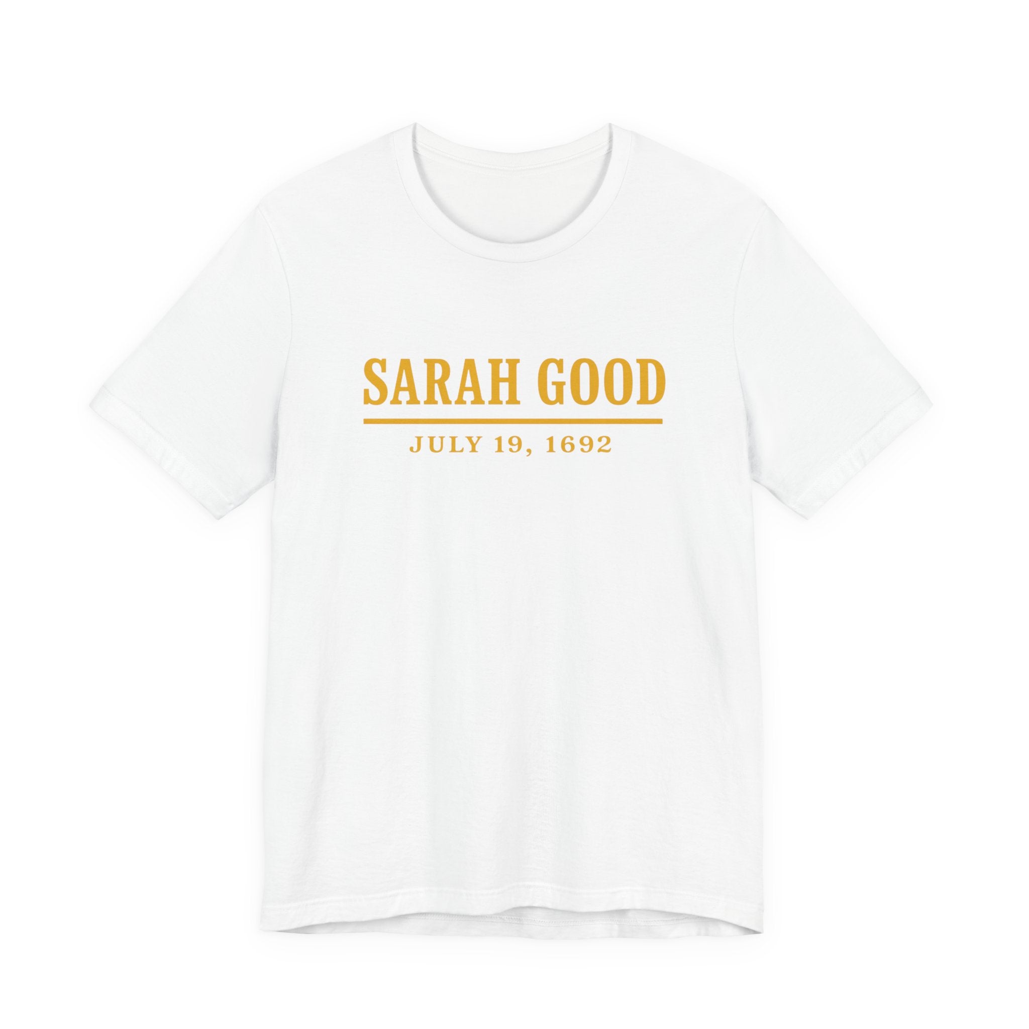 Sarah Good Salem Witch Trials 1692 historical unisex t-shirt, minimalist american history tee