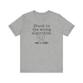 Stuck in the Wrong Algorithm cute bunny tech humor unisex t-shirt, funny coding graphic tee