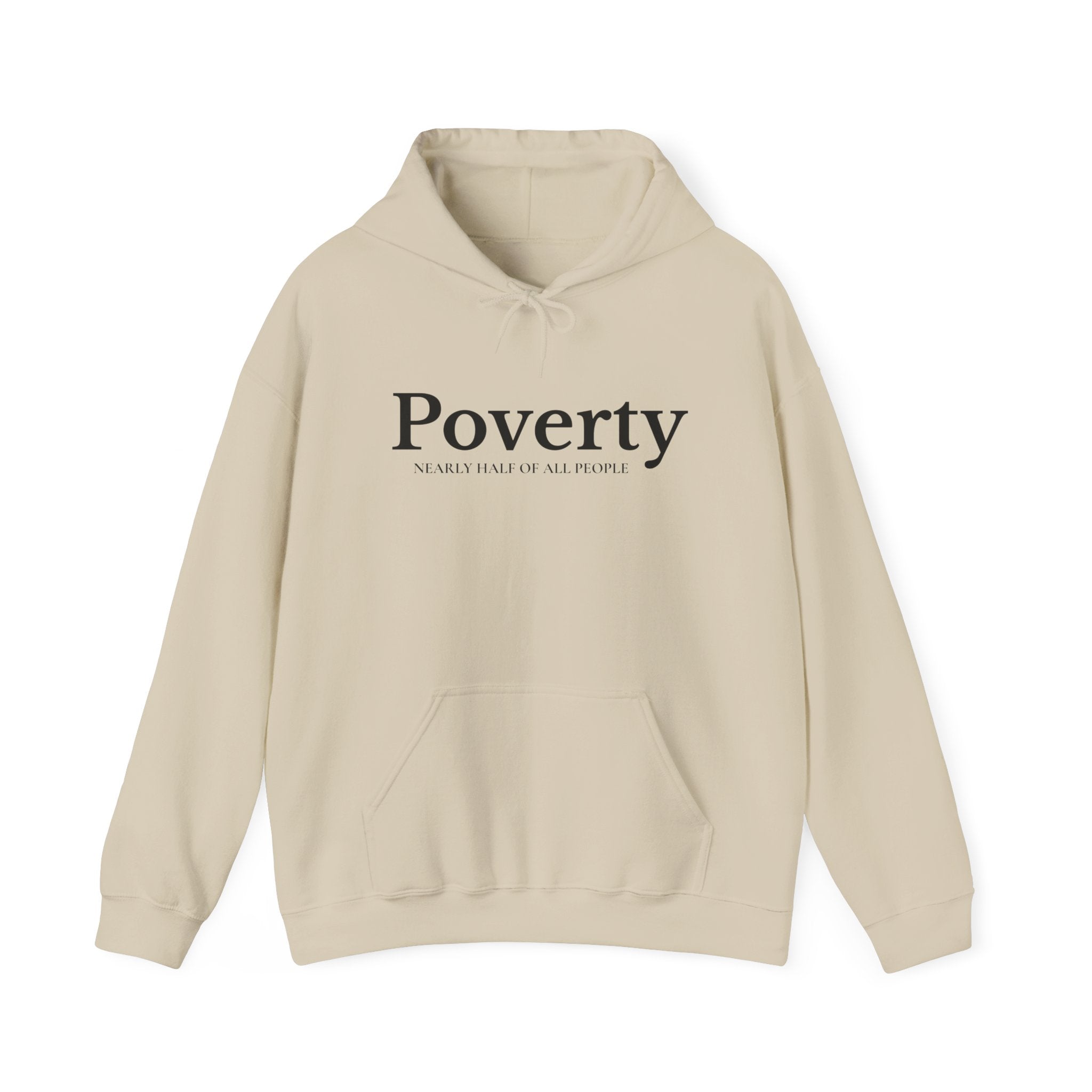 Poverty awareness heavy weight hoodie
