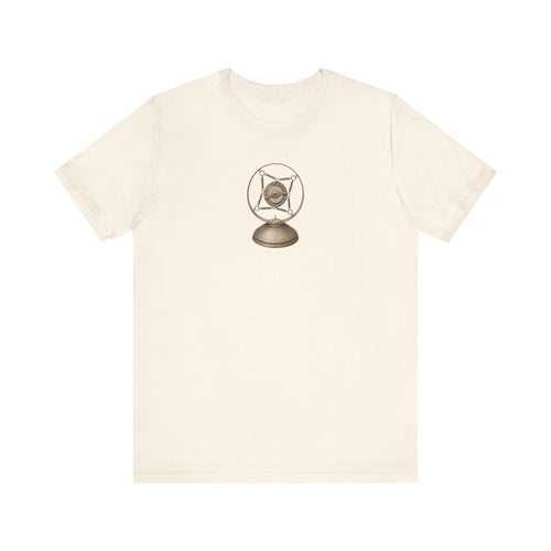 1930s Vintage Carbon Microphone illustration unisex t-shirt, retro music history graphic tee