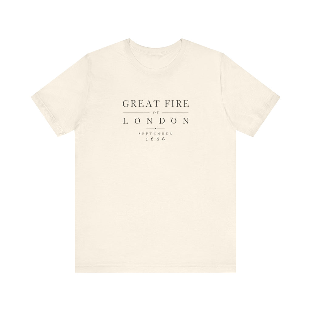 Great Fire of London 1666 historical unisex t-shirt, minimalist typography vintage history tee