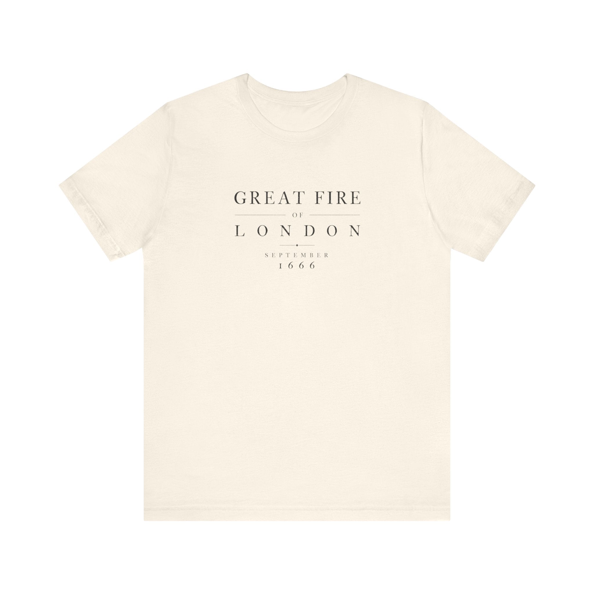 Great Fire of London 1666 historical unisex t-shirt, minimalist typography vintage history tee